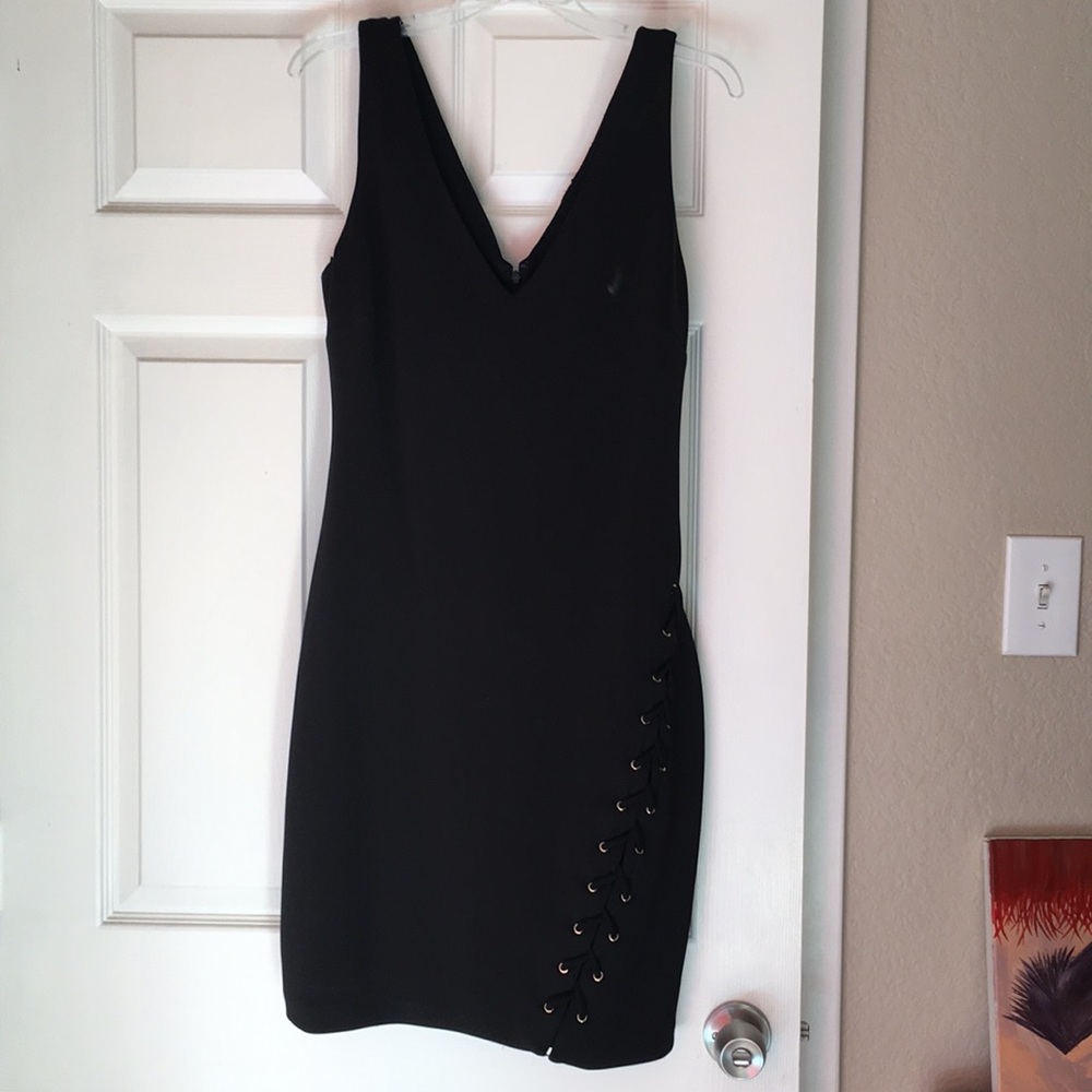 Guess fitted lace up bandage dress